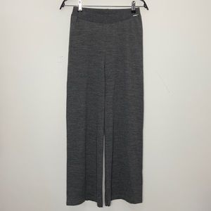 Aggel Grey Knit Wide Leg Pants 30% Wool